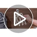 Halloween Table Centerpiece Set with Skeleton, Branches, Pumpkins and Cauldron