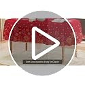70-Inch Round Chinese New Year Tablecloth Red and Gold 2026 Celebration Decor