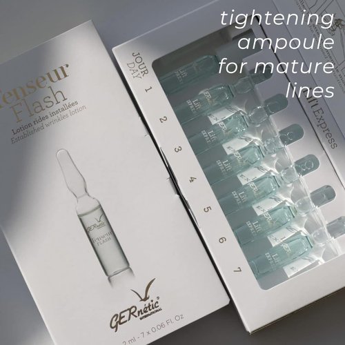 Gernetic Tenseur Flash - Lifting Facial Ampoules for Mature Skin | 7-Day Intensive Firming Treatment, 7 x 2ml Vials