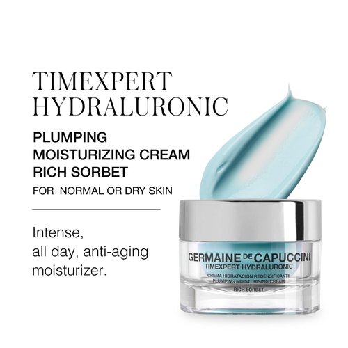 Germaine de Capuccini - Timexpert Hydraluronic I Hyaluronic Acid - Plumping Moisturising Cream Rich Sorbet I Anti-Aging Face Cream - Dehydrated, normal to dry skin - 1.70 oz