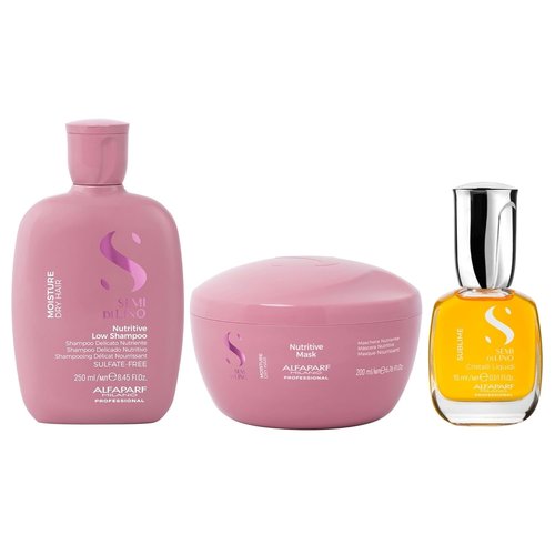 Alfaparf Milano Semi Di Lino Moisture Shampoo & Hair Mask | Hydrating Sulfate-Free Formula (15ml)