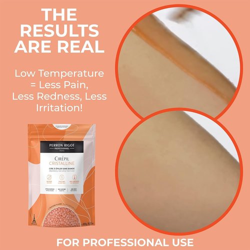 Cirepil - Cristalline - 800g / 28.22 oz Hard Wax Beads Bag - Unscented & Rosin-Free, Micro-Crystalline Formula for Highly Sensitive Skin - Clear Gel Stripless Hair Removal for Face & Body, Low-Temp