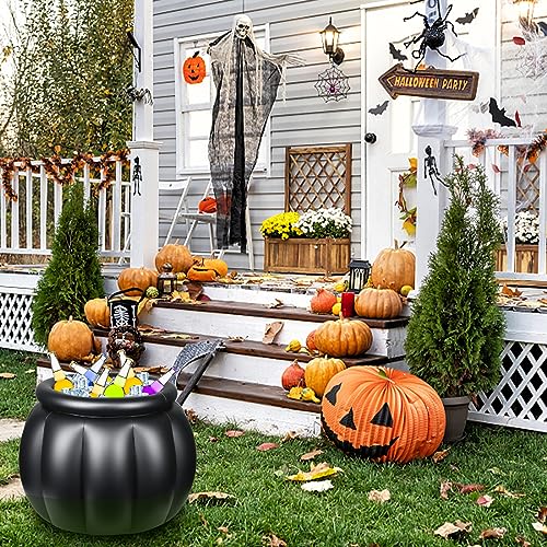 Halloween Inflatable Cooler 22x18 Inch Black Cauldron Drink Cooler for Parties