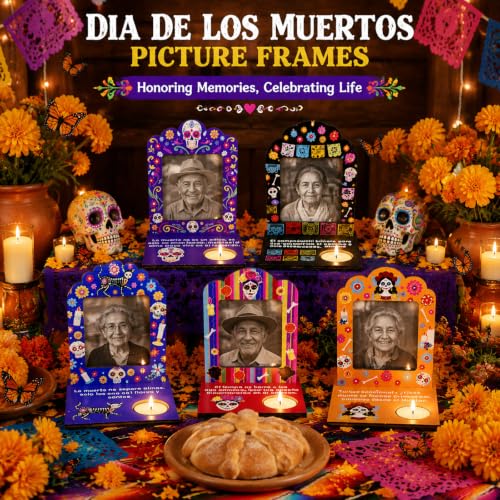 Día De Los Muertos Decorations Set with Marigolds & Butterflies for Altars & Celebrations