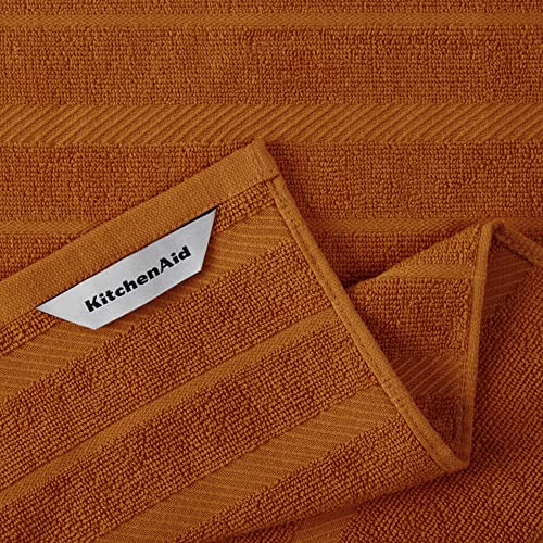 KitchenAid Albany Kitchen Towel 4-Pack Set Honey & White 16x26 - Absorbent Kitchen Towels