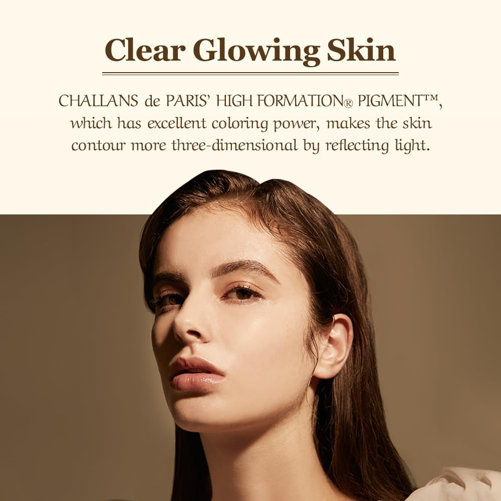 [CHALLANS de PARIS] CUSHION de LUMINÁRE EX – 23 Medium Beige | Radiant Glow Cushion Foundation, Full Coverage, Long-Lasting Wear, Premium Formula, Smooth & Luminous Finish, 0.53 oz