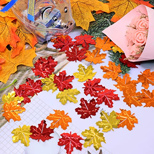 Fall Maple Leaf Confetti - Autumn Table Scatter for Weddings & Parties - 60g
