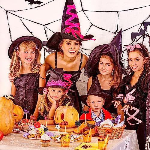 Halloween Cocktail Picks - Colorful Bat Ghost Pumpkin Spider Hat Drink Topper Set 140pcs