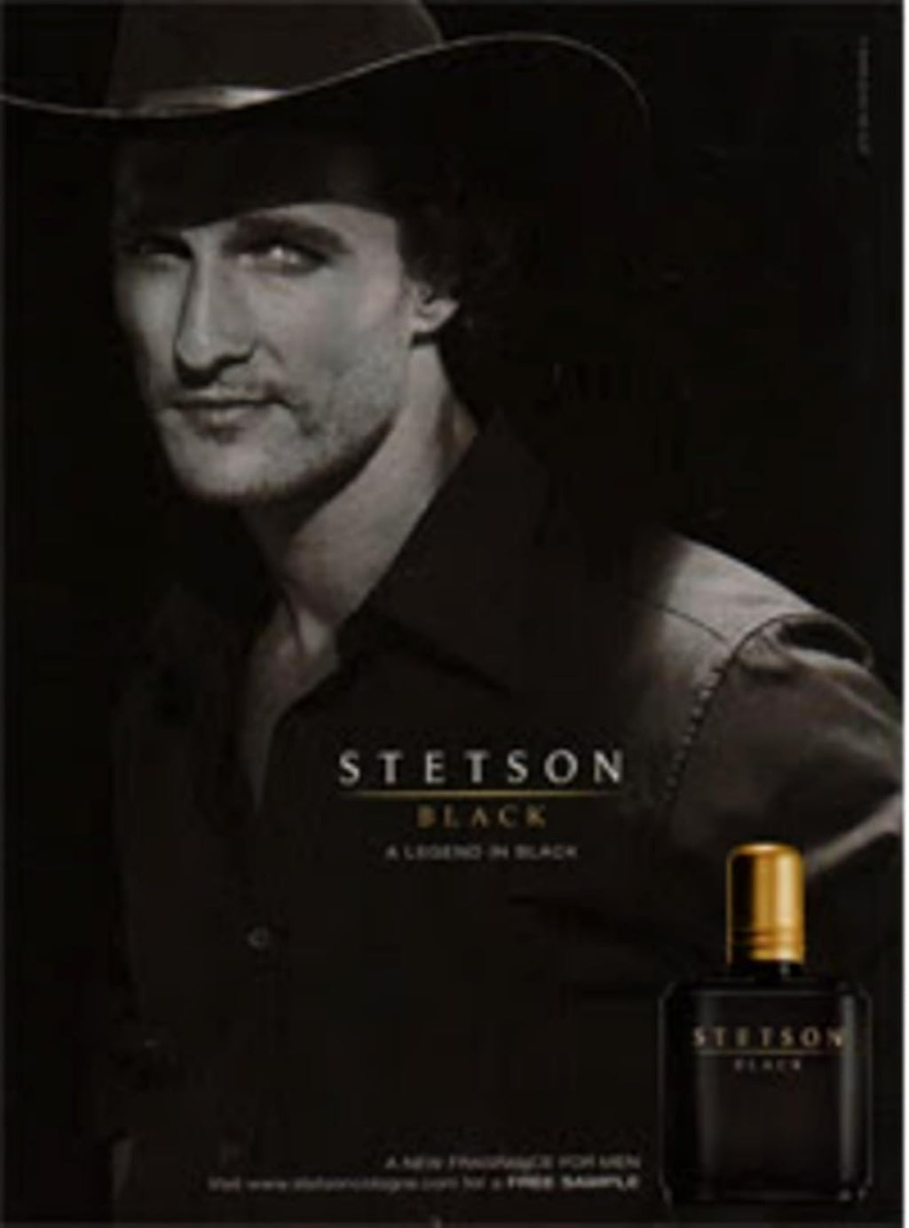Stetson Black Cologne for Men - Woody & Spicy Fragrance with Sandalwood & Suede - 3.4 Fl Oz