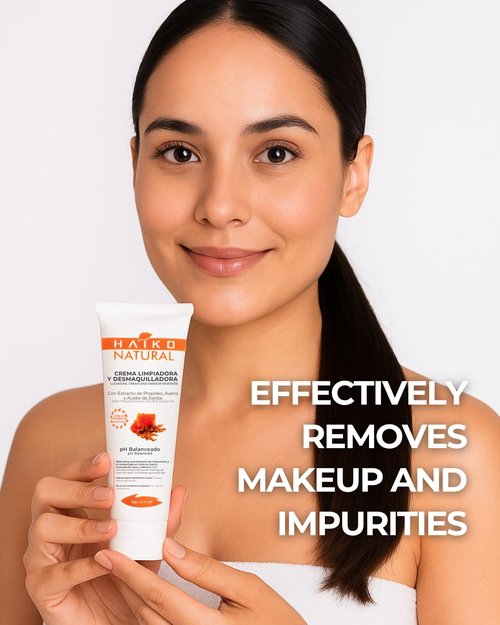 Skiennix Hydrating Cleansing Cream - Non-Greasy Makeup Remover with Propolis & Oat, 2.7 fl oz / 80g