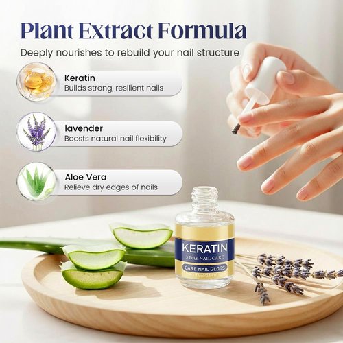 Keratin Nail Care Oil - Strengthening Treatment with Amino Acids for Dry, Brittle Nails | 1 Piece