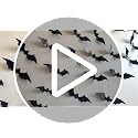Halloween Bat Wall Decor Set - 3D Waterproof PVC Stickers for Indoor Outdoor Halloween Party