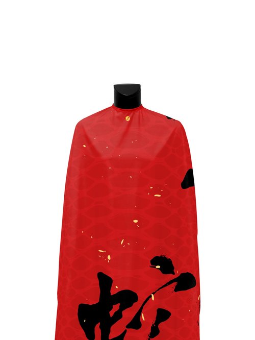 Illuzien Year of the Snake PRO Barber Cape, Hair Cut Cape, Water-Resistant Barber Accessories, Professional