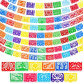 Mexican Party Decorations - Papel Picado Banner Set 131.2 Ft, 8 Designs - Bright & Reusable