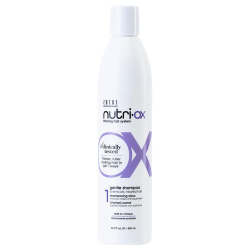 NUTRI-OX Gentle Shampoo for Chemically-Treated Hair - Thicker, Fuller-Looking | Color-Safe Peppermint Formula