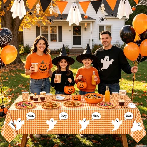 Halloween Ghost Boo Tableware Set for 24 Guests - Disposable Party Supplies