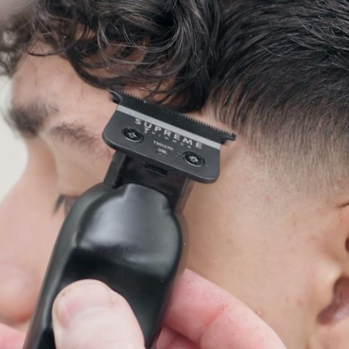 Supreme Trimmer Vader Trimmer & Crunch Foil Shaver Barber Haircutting Kit | Professional DLC T-Blade Beard Trimmer ST3778 & STF602 Waterproof IPX6 Shaver Set | (Black)