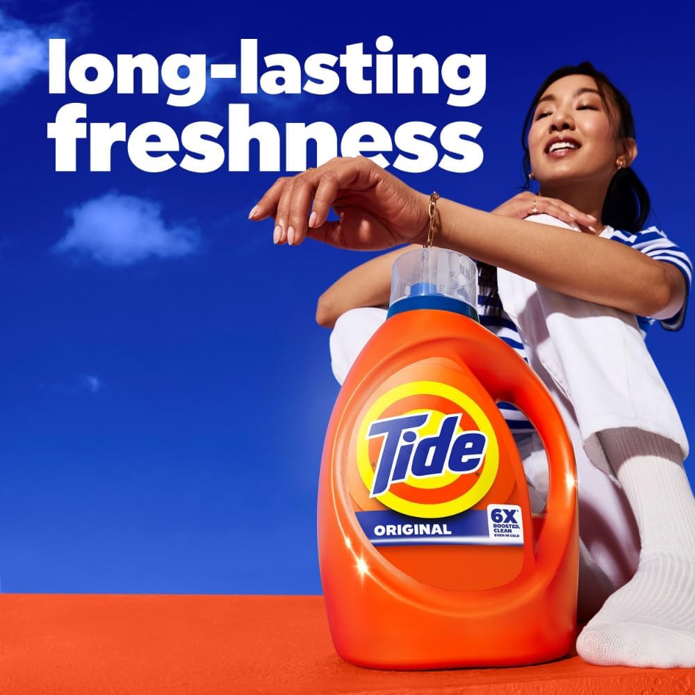 Tide Liquid Laundry Detergent - Original Scent | 64 Loads | 80 FL OZ | Effective on All Stains
