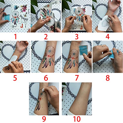 Full Back Realistic Temporary Tattoos - Tiger Design, Waterproof & Easy Removable