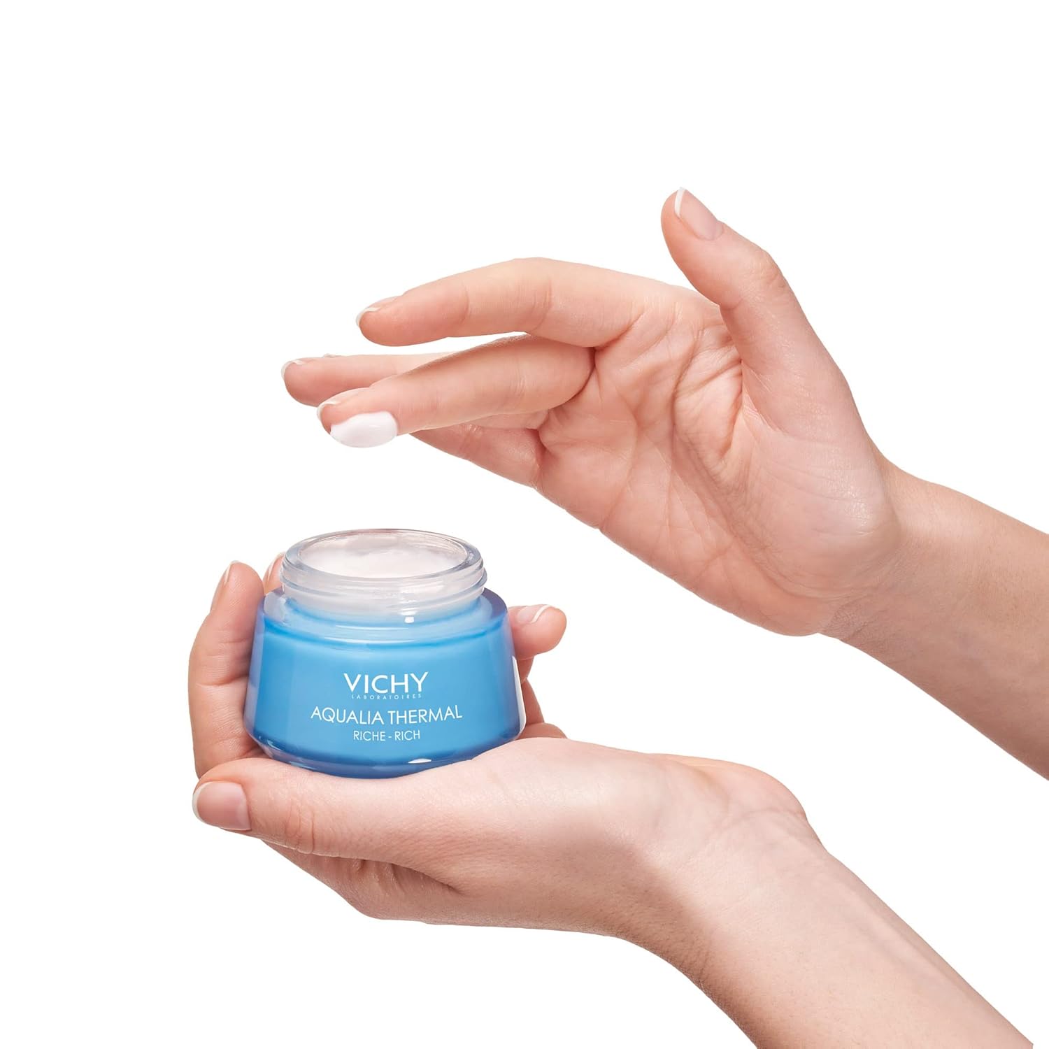 Vichy Aqualia Thermal Facial Moisturizer - Hydrating Cream with Natural Hyaluronic Acid for Dry, Sensitive Skin