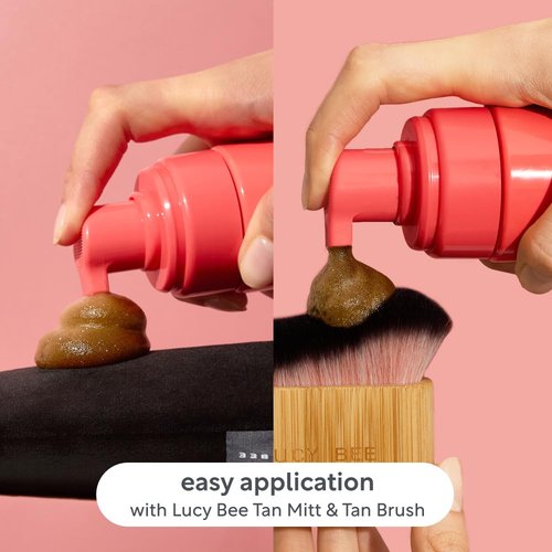 Lucy Bee Self Tan Mousse - Customizable Medium Tanning Foam for Natural Glow | Quick-Drying, 6.76 fl oz