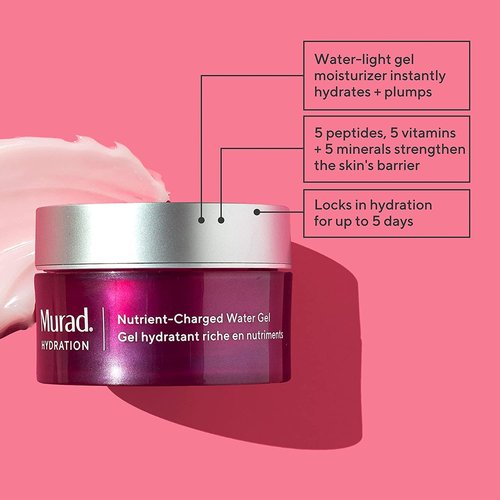 Murad Hydration Bundle - Gentle Exfoliating Cleanser & Nutrient-Charged Water Gel | 6.75 oz & 1.7 fl oz