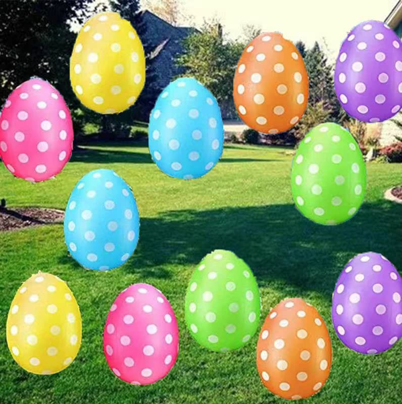 Inflatable Easter Eggs Set of 6 - 16 Inch Outdoor Yard Garden Decorations - Set A