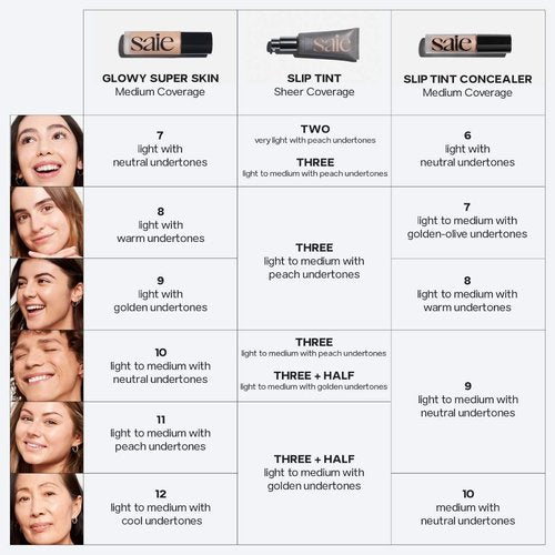 Saie Slip Tint Radiant Cream Concealer - Lightweight Hydrating Makeup for Dark Circles & Blemishes | Shade 6 (0.17 oz)