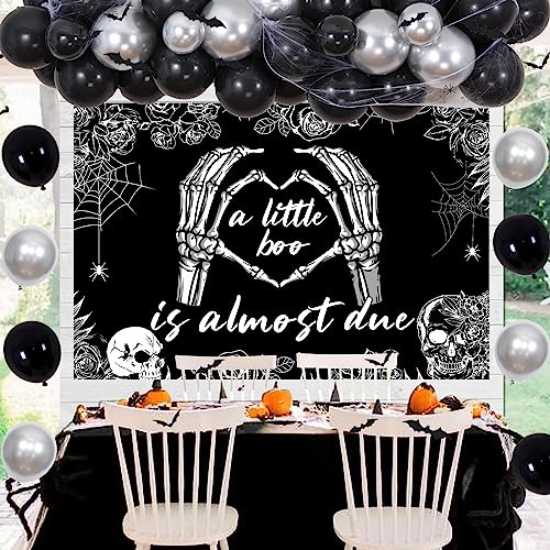 Halloween Balloon Garland Kit with Ghost & Bat Foil Balloons, Baby Shower Decorations