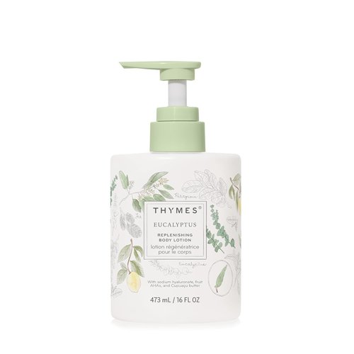Thymes Replenishing Body Lotion - Moisturizing Lotion for Dry Skin - Eucalyptus & Citrus Scent (16 fl oz)