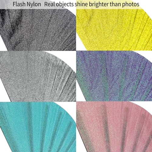Silver Folding Glitter Rave Fan with Leg Strap & Case for Festivals and Parties