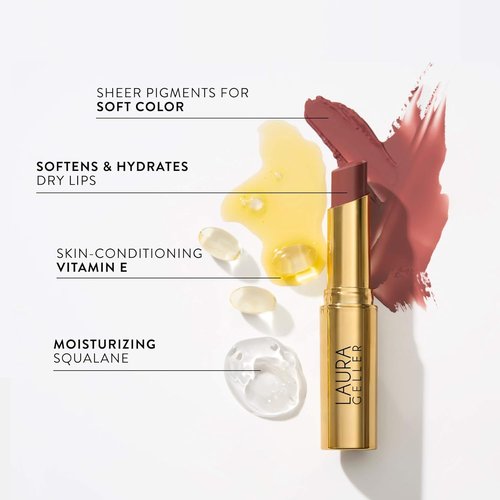 Laura Geller New York Jelly Balm Tinted Lip Balm - Hydrating Vitamin E - Sheerly Amazing Semi-Shine Finish