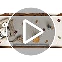 13x72 Inch Beige Fall Table Runner - Artoid Mode 210 GSM Home Decor