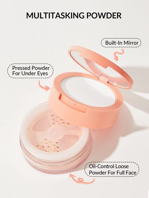 SheGlam Insta-Ready Face Powder - Loose Under Eye Setting Powder in Bisque