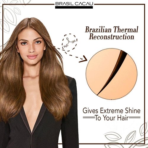 Brasil Cacau Keratin Thermal Treatment - 3 Step System for Smooth, Frizz-Free Hair