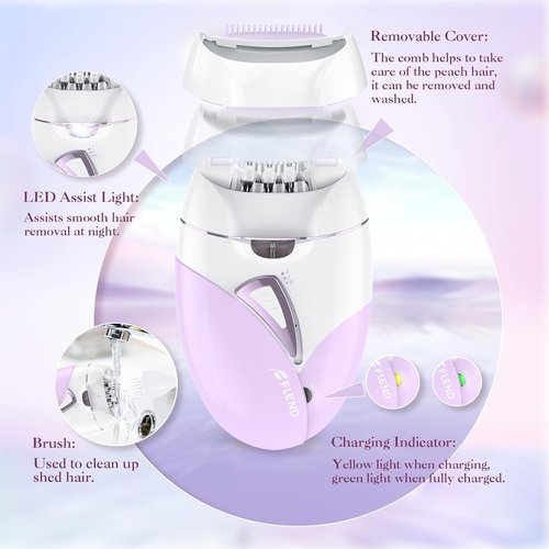Epilator,Epilator for Women Facial Hair Removal Rechargeable,2 Speeds Hair Removal,HairRemoval Device with 36 Tweezers,Hair Removal forWomen Legs/Face/Bikini/Arms,Womens Electric Shaver Smooth Skin