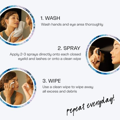Avenova Eyelid and Eyelash Cleanser Spray - 20ml Bottle - Gentle Everyday Pure Hypochlorous Acid Spray for Eye Irritation