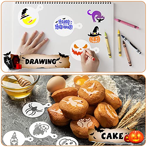 Halloween Cookie Stencils Set - Reusable Cake Decorating Tools with 36 Patterns - Halloween Style