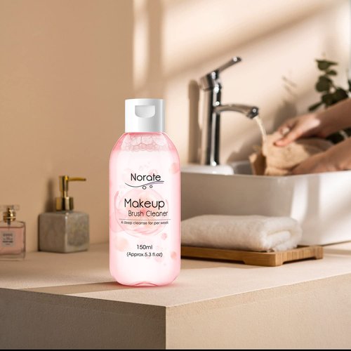 Norate Makeup Brush Cleaner - Gentle Formula Deep Clean Solution & Cleansing Pad Set | 2 Pieces