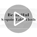Black Sequin Round Tablecloth 120 Inch for Party, Halloween & Wedding Decor