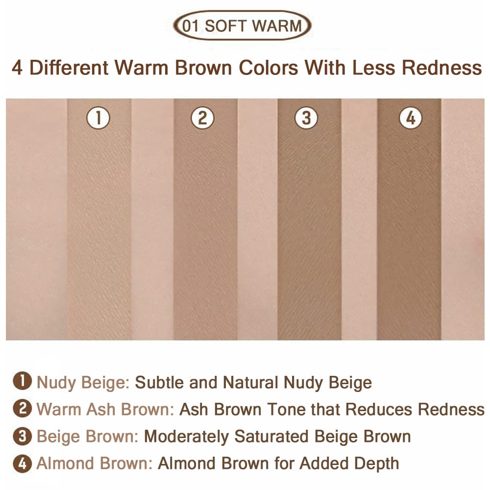 Wakemake Mix Blurring Volume Shading, Fillimilli Portable Fan Brust Set 10g / 0.35Oz (01 SOFT WARM)