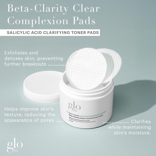 Glo Skin Beauty Clear Complexion Pads - Instantly Tone and Balance for Clearer Skin | 60 Pads