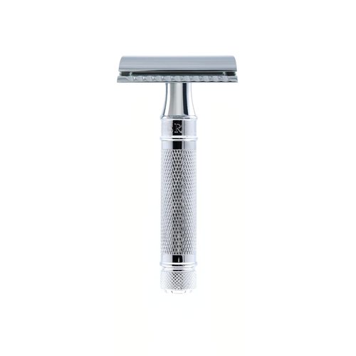Edwin Jagger Classic Double Edge Safety Razor - Eco-Friendly & Reusable | Short Handle, Knurled Design