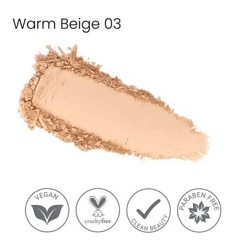 True + Luscious Sheer Halo Complexion Powder | Talc-Free Mineral Pressed Powder Foundation for Oily Skin Oil Control Matte Finish with Kaolin Clay Vegan Cruelty-Free Natural Glow 0.32 oz | Warm Beige