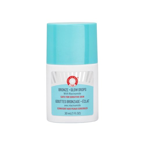 First Aid Beauty - Bronze + Glow Drops with Niacinamide, Visibly Evens Skin Tone, Blurs Pores and Hydrates for 24 hours with a Bronze Kiss of Color, Non-Comedogenic, Safe for Sensitive Skin, 1 oz