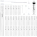 Cotchen 50Pcs Mini Spray Bottle 5ml, Small Travel Perfume Bottle Refillable with 10 Tools, Clear Plastic Small Atomizer Empty, Fine Mist Perfume Sample Spray Bottle for Travel Essential Oil Perfumes