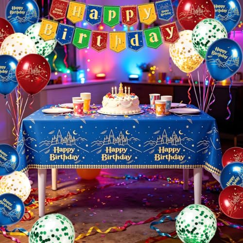 Wizard Magic Birthday Party Supplies Set Blue Theme 126 - Complete Celebration Pack
