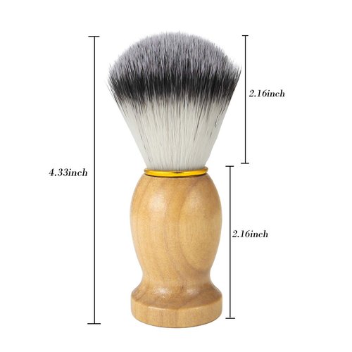CCbeauty Mens Shaving Brush and Bowl Set, 4 in 1 Badger Shave Brushes Kit with Stainless Steel Bowl & Soap Mug, Safety Razor Stand, Birthday Boyfriend Dad Gifts Set for Men, Shaving Cream 3.5Oz
