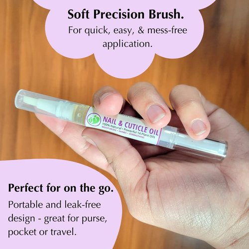 Mona Brands All-Natural Nail Oil Cuticle Pen - Restores & Protects Damaged Cuticles | Lavender (2.5 mL)