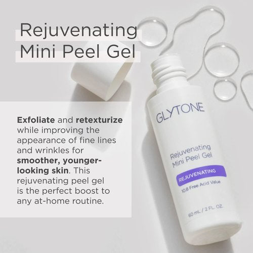 Glytone Rejuvenating Mini Peel Gel - Exfoliating Face Treatment with 10.8% Glycolic Acid | 2 fl oz